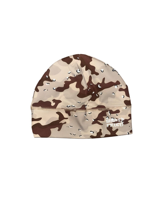 Brown camo skullcap
